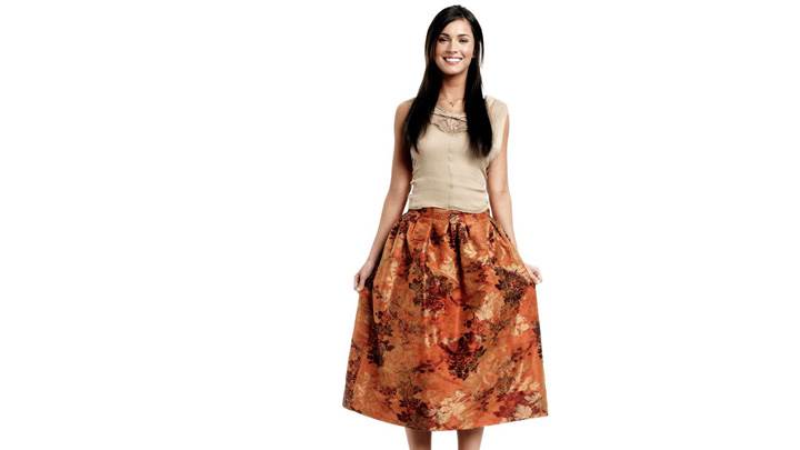 Megan Fox Cute Laughing Face In Long Skirt Top N White Background